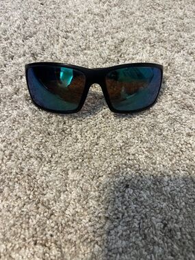 Costa Black Sunglasses with Teal Mirrored Lenses